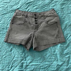 Lovesick Stripes High Waisted Size 13 Gray and White